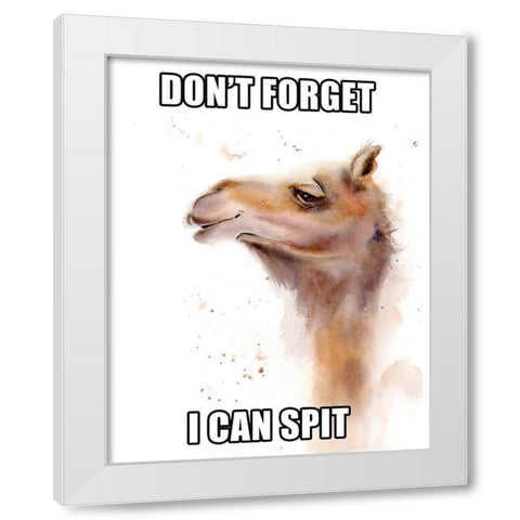 I Can Spit White Modern Wood Framed Art Print by Shefranov, Olga