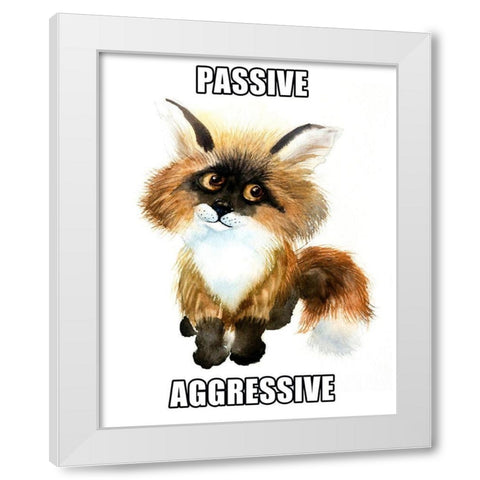 Passive Aggressive White Modern Wood Framed Art Print by Shefranov, Olga
