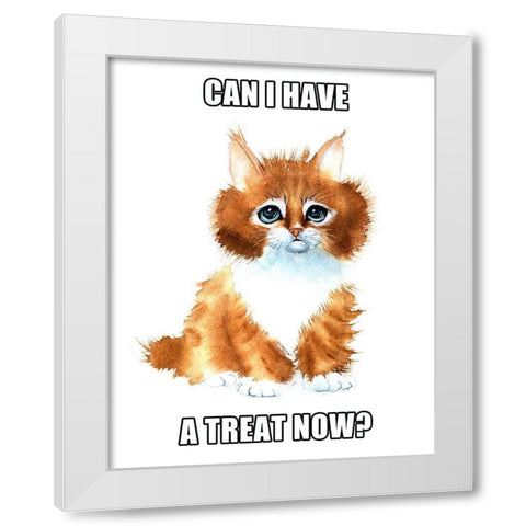 Can I Have a Treat? White Modern Wood Framed Art Print by Shefranov, Olga