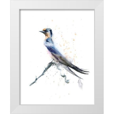 Look Out White Modern Wood Framed Art Print by Shefranov, Olga