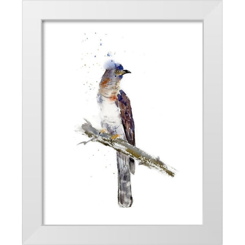 Lonely Bird White Modern Wood Framed Art Print by Shefranov, Olga