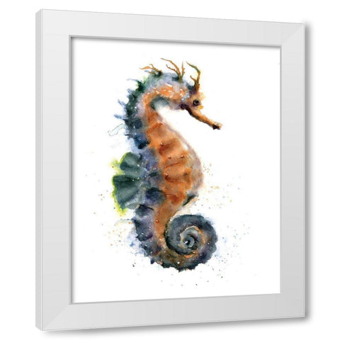 Seahorse I White Modern Wood Framed Art Print by Shefranov, Olga