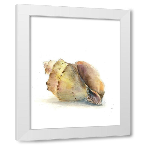 Shell II White Modern Wood Framed Art Print by Shefranov, Olga