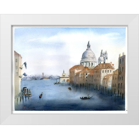 Travel Scape III White Modern Wood Framed Art Print by Shefranov, Olga