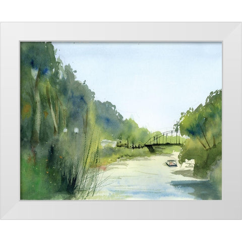 Creek White Modern Wood Framed Art Print by Shefranov, Olga