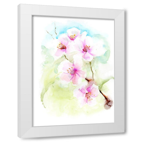 Blossoms White Modern Wood Framed Art Print by Shefranov, Olga