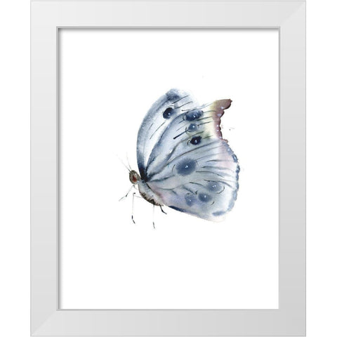 Delicate Wings I White Modern Wood Framed Art Print by Shefranov, Olga