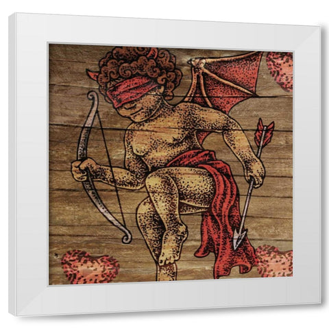 Blind Love White Modern Wood Framed Art Print by BoMo