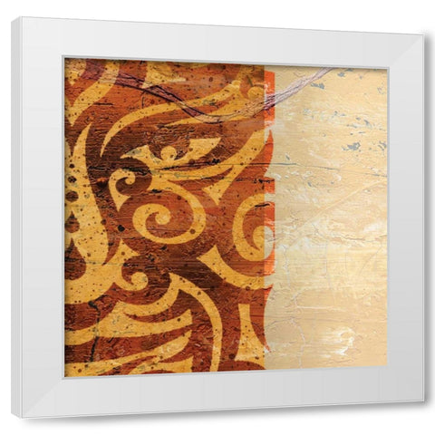 Sandstone White Modern Wood Framed Art Print by BoMo