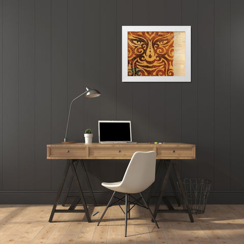 Lioness White Modern Wood Framed Art Print by BoMo