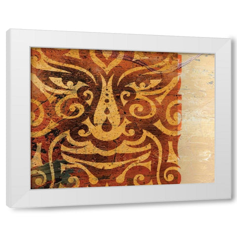 Lioness White Modern Wood Framed Art Print by BoMo