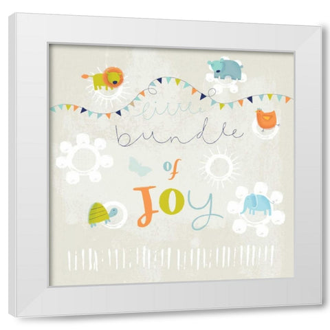 Bundle of Joy White Modern Wood Framed Art Print by P.S. Art Studios
