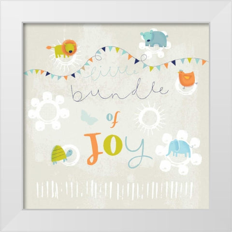 Bundle of Joy White Modern Wood Framed Art Print by P.S. Art Studios