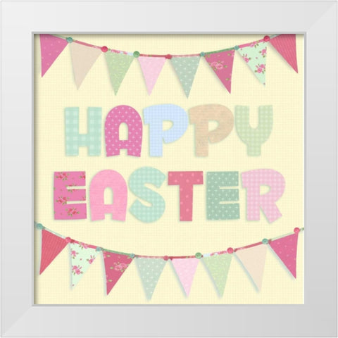 Happy Easter White Modern Wood Framed Art Print by P.S. Art Studios