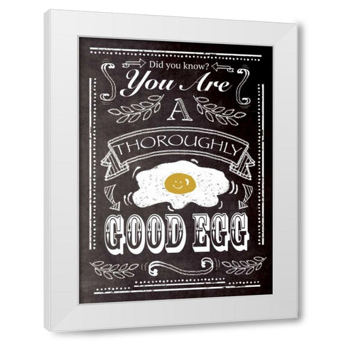 Good Egg White Modern Wood Framed Art Print by P.S. Art Studios