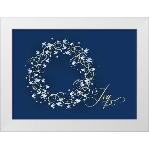 Joy White Modern Wood Framed Art Print by P.S. Art Studios