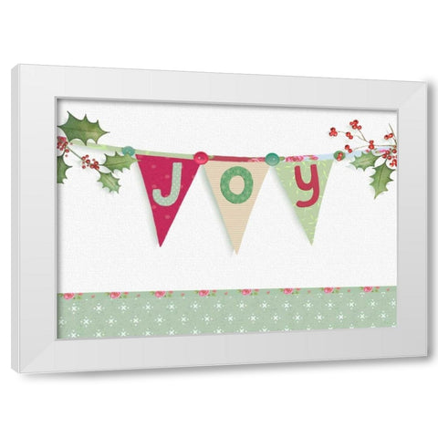 Joy White Modern Wood Framed Art Print by P.S. Art Studios