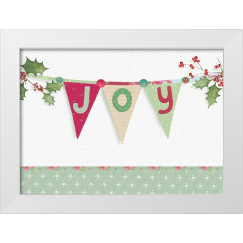 Joy White Modern Wood Framed Art Print by P.S. Art Studios
