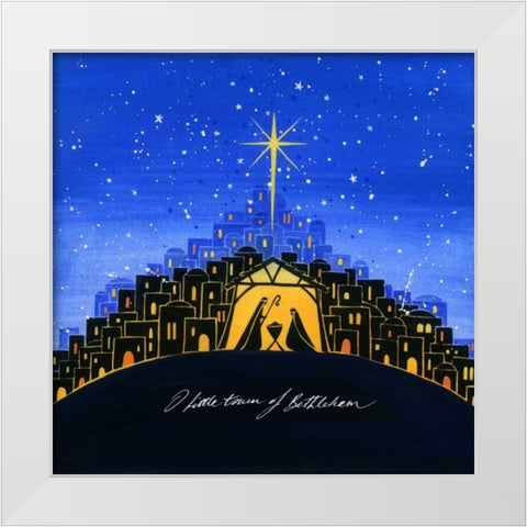 Bethlehem White Modern Wood Framed Art Print by P.S. Art Studios