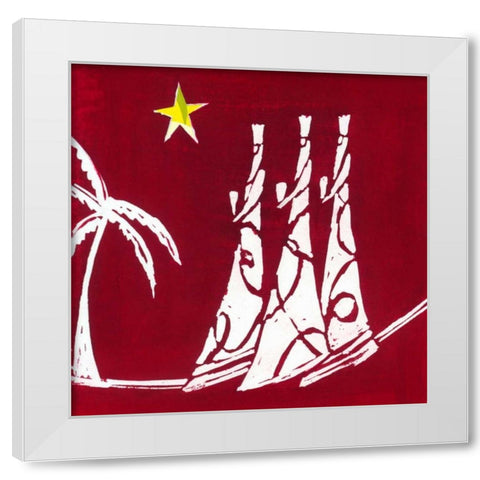 Wisemen White Modern Wood Framed Art Print by P.S. Art Studios