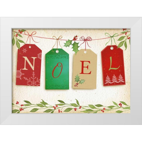 Noel White Modern Wood Framed Art Print by P.S. Art Studios