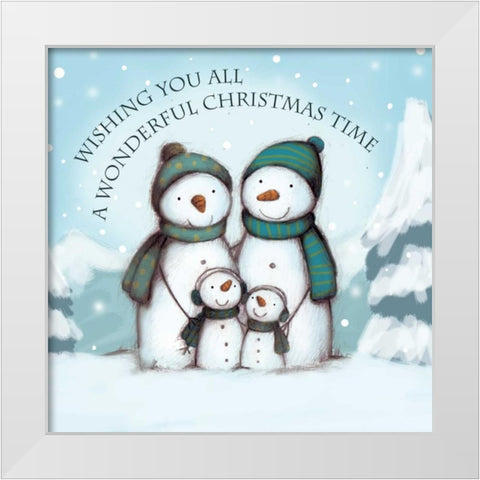 Wishing You all White Modern Wood Framed Art Print by P.S. Art Studios