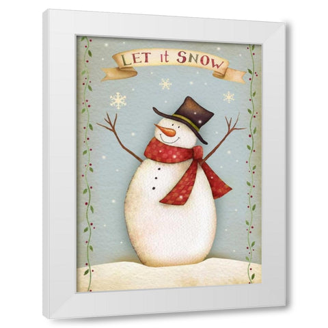 Let It Snow II White Modern Wood Framed Art Print by P.S. Art Studios