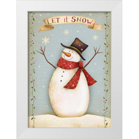 Let It Snow II White Modern Wood Framed Art Print by P.S. Art Studios