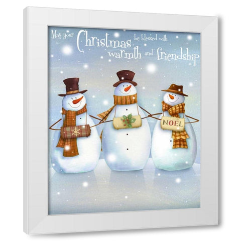 May Your Christmas White Modern Wood Framed Art Print by P.S. Art Studios