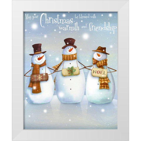 May Your Christmas White Modern Wood Framed Art Print by P.S. Art Studios