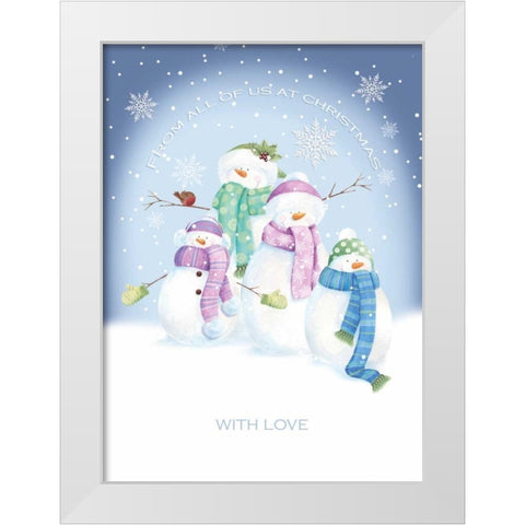 With Love White Modern Wood Framed Art Print by P.S. Art Studios