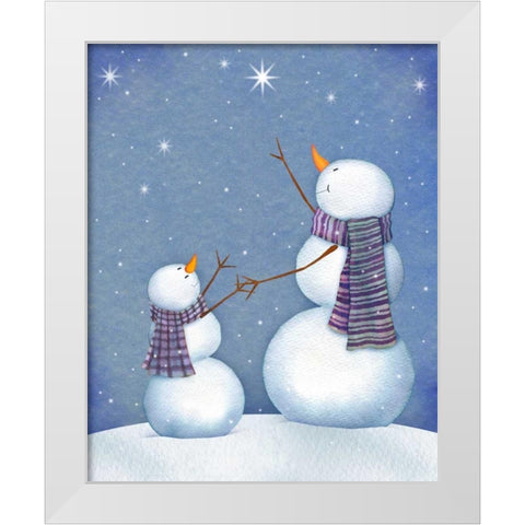 See the Star White Modern Wood Framed Art Print by P.S. Art Studios
