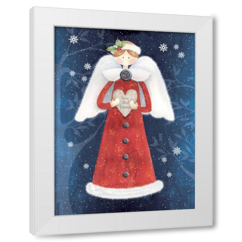 Love and Kisses White Modern Wood Framed Art Print by P.S. Art Studios