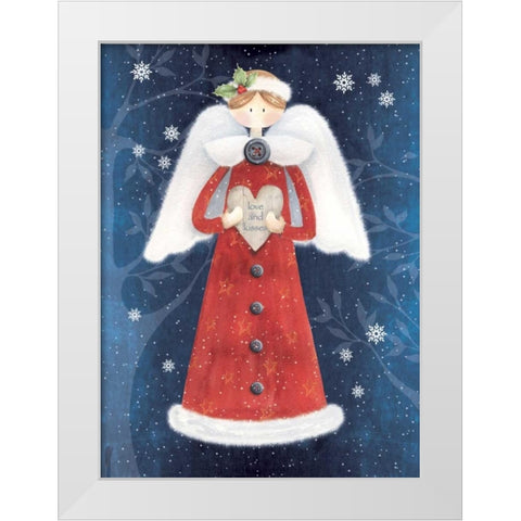 Love and Kisses White Modern Wood Framed Art Print by P.S. Art Studios