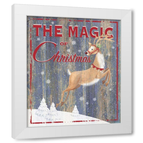 Magic of Christmas White Modern Wood Framed Art Print by P.S. Art Studios
