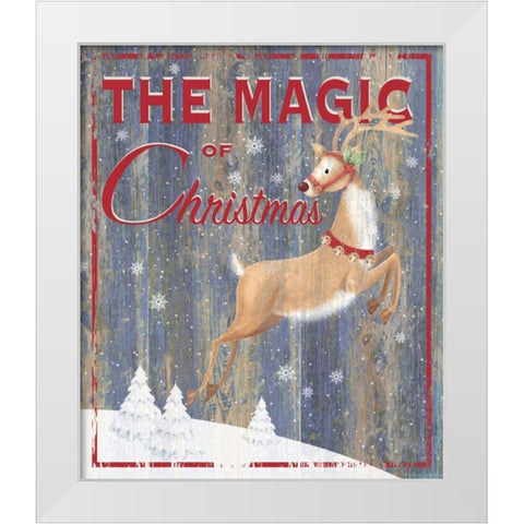 Magic of Christmas White Modern Wood Framed Art Print by P.S. Art Studios