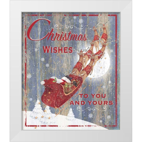 Christmas Wishes White Modern Wood Framed Art Print by P.S. Art Studios