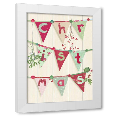 Christmas White Modern Wood Framed Art Print by P.S. Art Studios