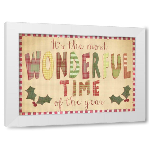 Wonderful Time of the Year White Modern Wood Framed Art Print by P.S. Art Studios