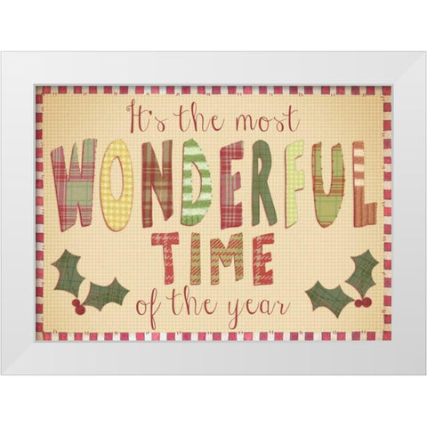 Wonderful Time of the Year White Modern Wood Framed Art Print by P.S. Art Studios