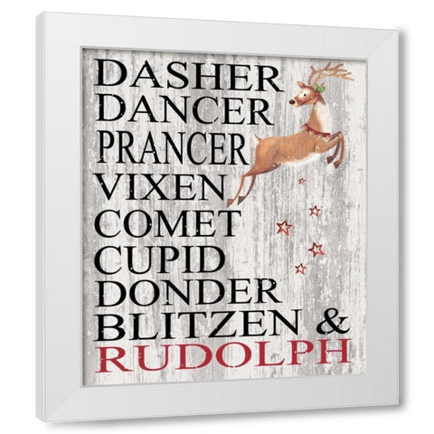 Dasher White Modern Wood Framed Art Print by P.S. Art Studios