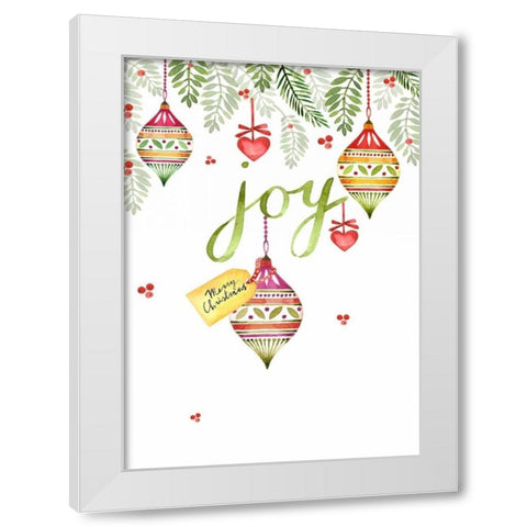 Joy White Modern Wood Framed Art Print by P.S. Art Studios