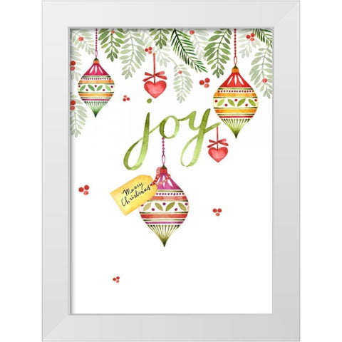 Joy White Modern Wood Framed Art Print by P.S. Art Studios