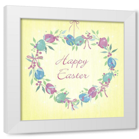 Happy Easter White Modern Wood Framed Art Print by P.S. Art Studios