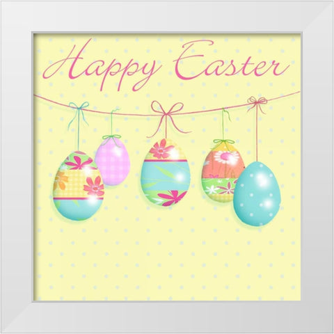 Happy Easter White Modern Wood Framed Art Print by P.S. Art Studios