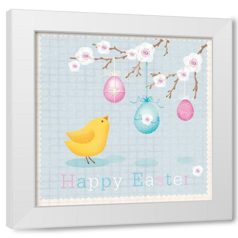Happy Easter White Modern Wood Framed Art Print by P.S. Art Studios