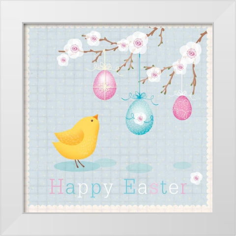 Happy Easter White Modern Wood Framed Art Print by P.S. Art Studios