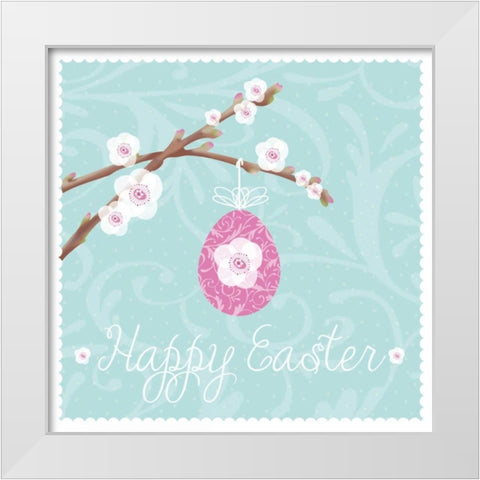 Happy Easter White Modern Wood Framed Art Print by P.S. Art Studios