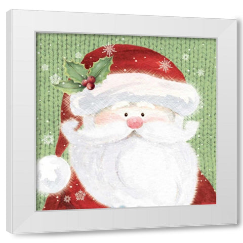 Santa White Modern Wood Framed Art Print by P.S. Art Studios