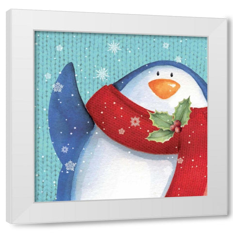 Penguin White Modern Wood Framed Art Print by P.S. Art Studios